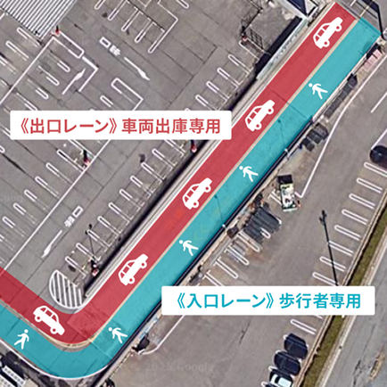 駐車場の航空写真